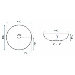 Rea umywalka nablatowa Kioto