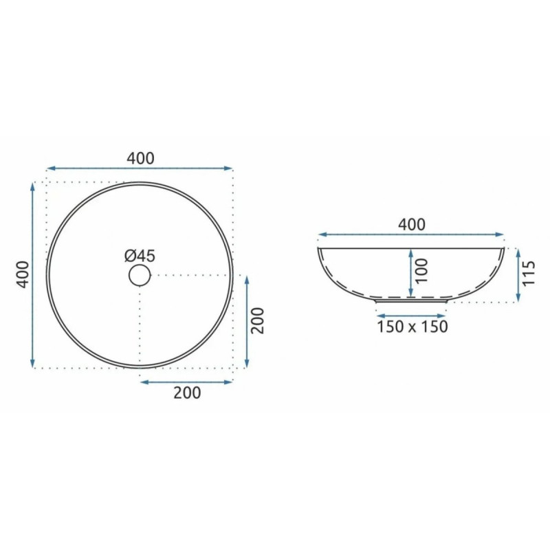 Rea umywalka nablatowa Kioto