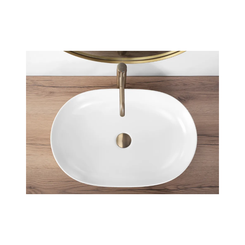 Rea umywalka nablatowa Cleo 61 white Matt