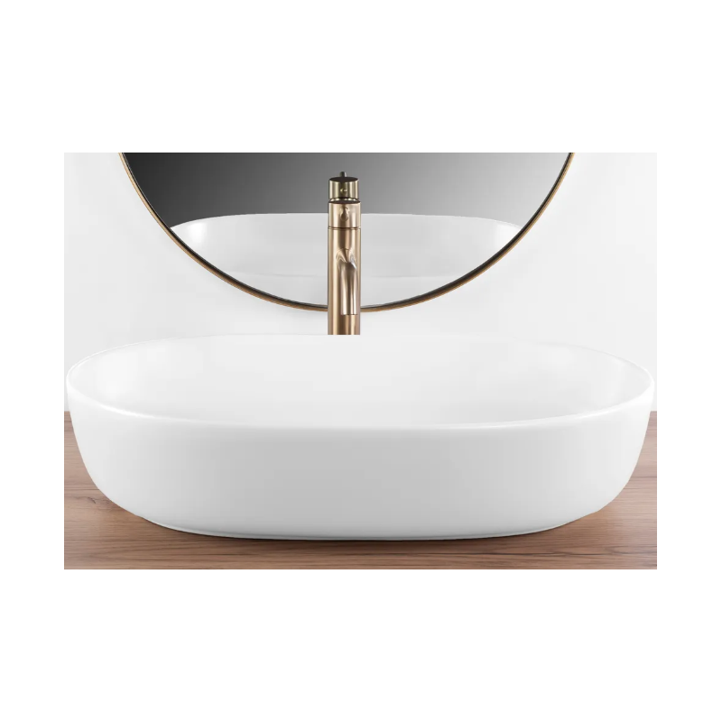 Rea umywalka nablatowa Cleo 61 white Matt