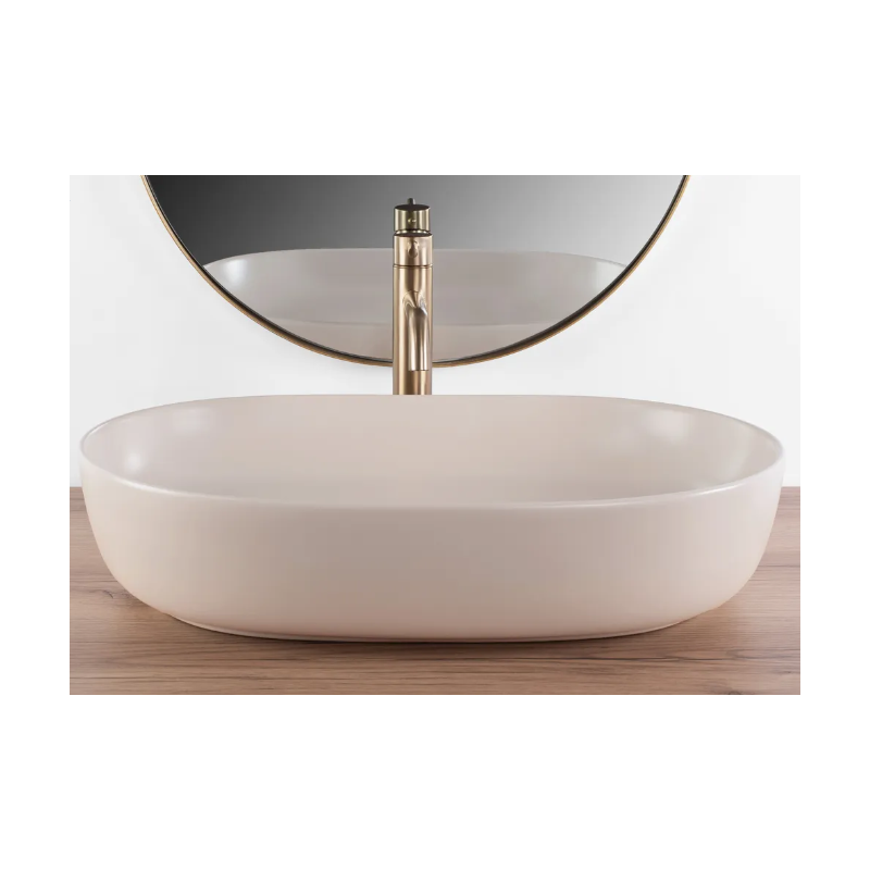 Rea umywalka nablatowa Cleo 61 Beige Matt