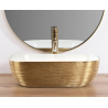 Rea umywalka nablatowa Belinda gold Brush/white