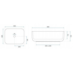 Rea umywalka nablatowa Demi Mini Aiax Shiny