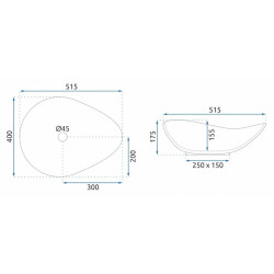 Rea umywalka nablatowa Dora Stone