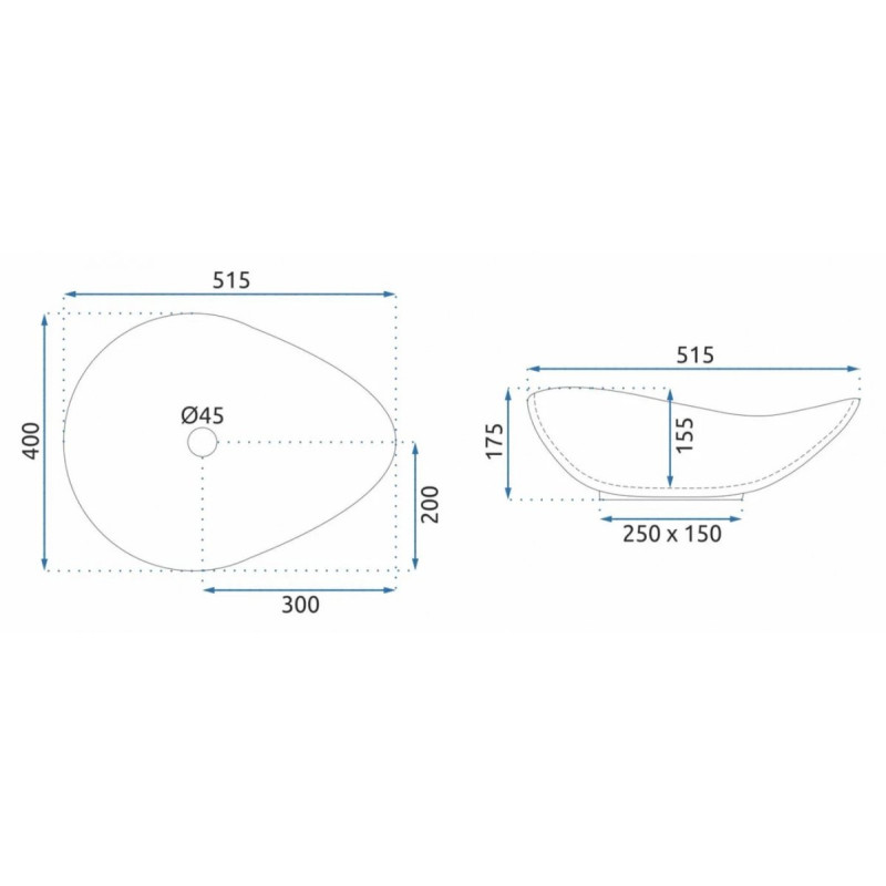 Rea umywalka nablatowa Dora Stone