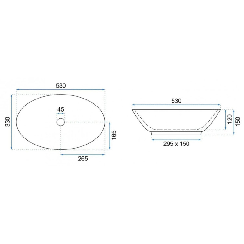 Rea umywalka nablatowa Pamela black Marble Shiny