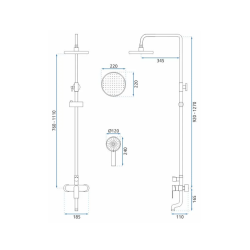 Rea zestaw natryskowy Verso czarny