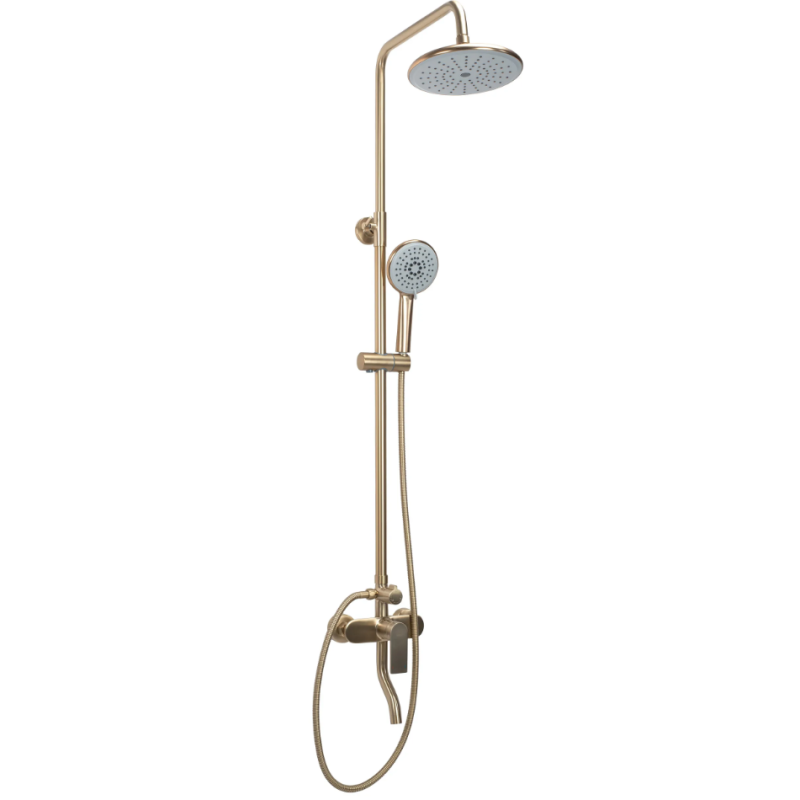 Rea zestaw natryskowy Verso złoty szczotkowany