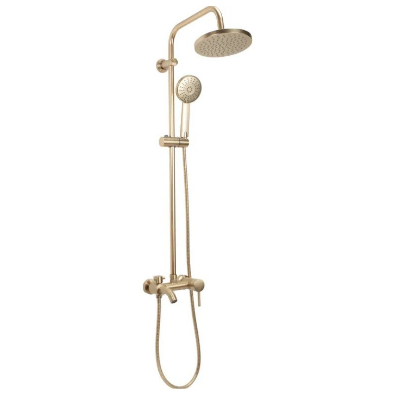 Rea zestaw natryskowy Luis złoty szczotkowany