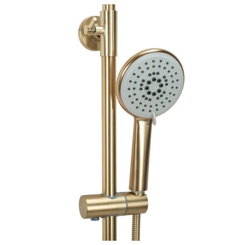 Rea zestaw natryskowy Verso złoty szczotkowany