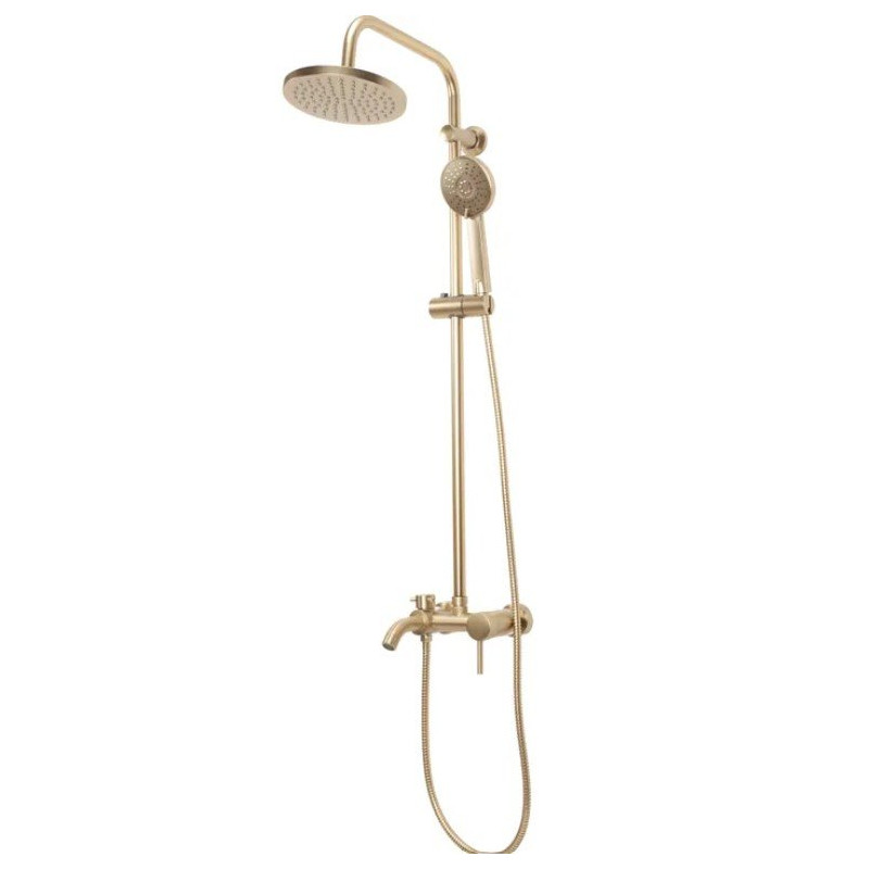 Rea zestaw natryskowy Luis złoty szczotkowany