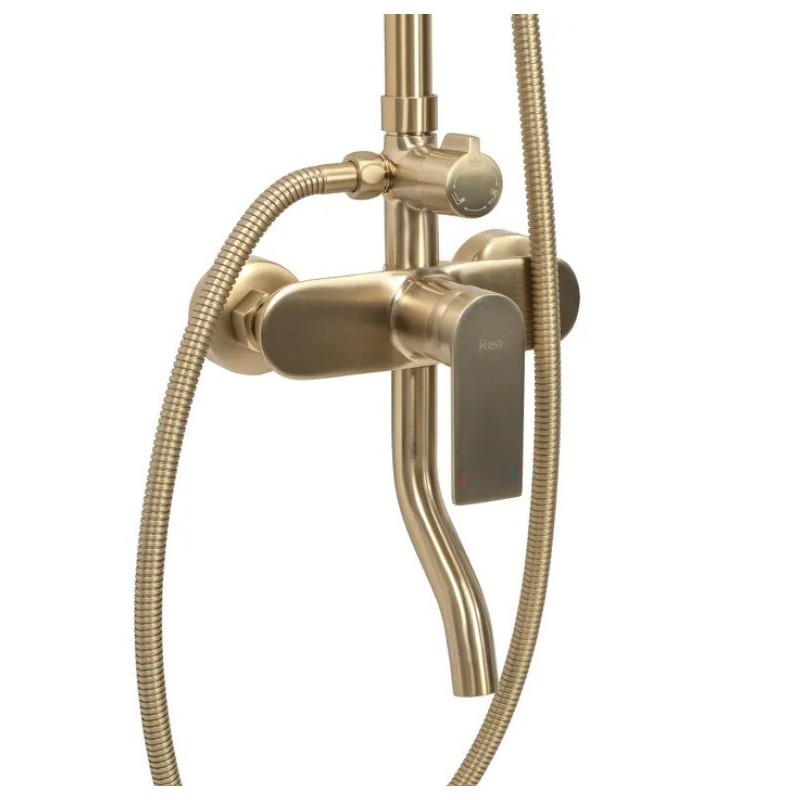 Rea zestaw natryskowy Verso złoty szczotkowany