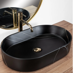 Rea umywalka nablatowa Nadia 60 black Stone Matt