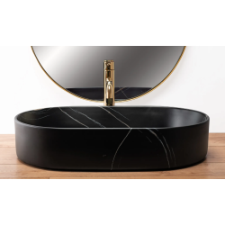 Rea umywalka nablatowa Nadia 60 black Stone Matt