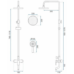 Rea zestaw natryskowy Verso czarny