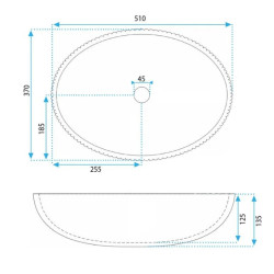 Rea umywalka nablatowa Della black mat