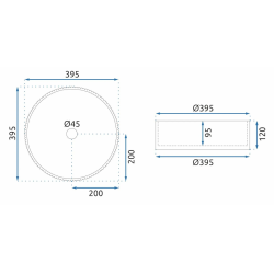 Rea umywalka nablatowa Ingrid transparent