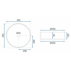 Rea umywalka nablatowa Ingrid transparent