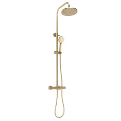 Rea zestaw natryskowy z termostatem Parot złoty szczotkowany