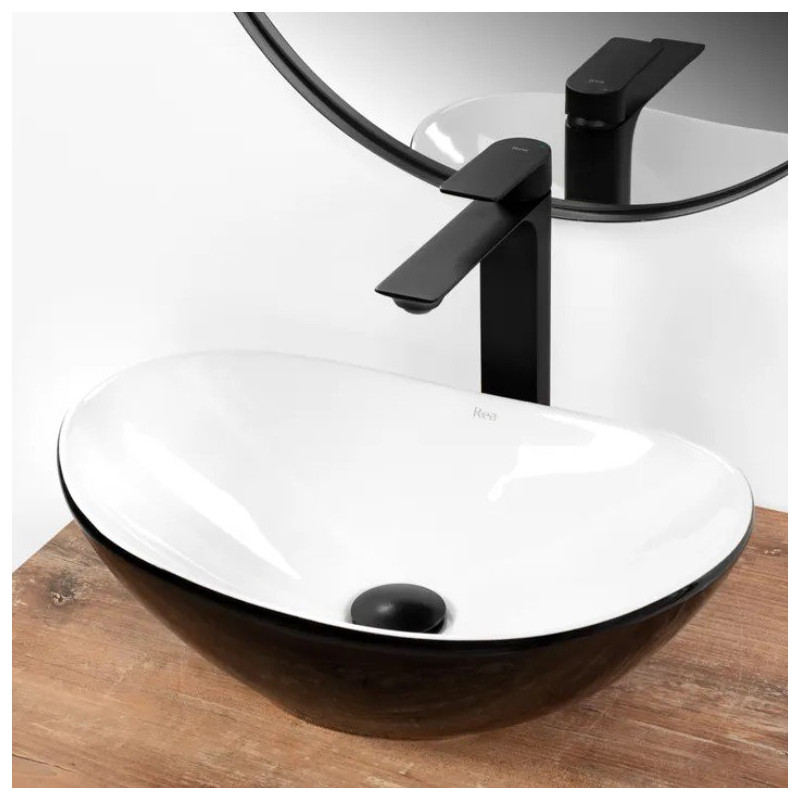 Rea umywalka nablatowa Royal Mini black/white