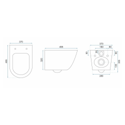 Rea misa wisząca wc bezrantowa Carlos Rimless Lava Shiny