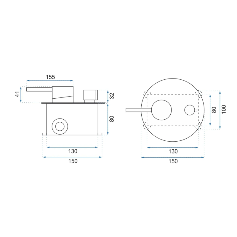 Rea zestaw wannowy podtynkowy Lungo chrom