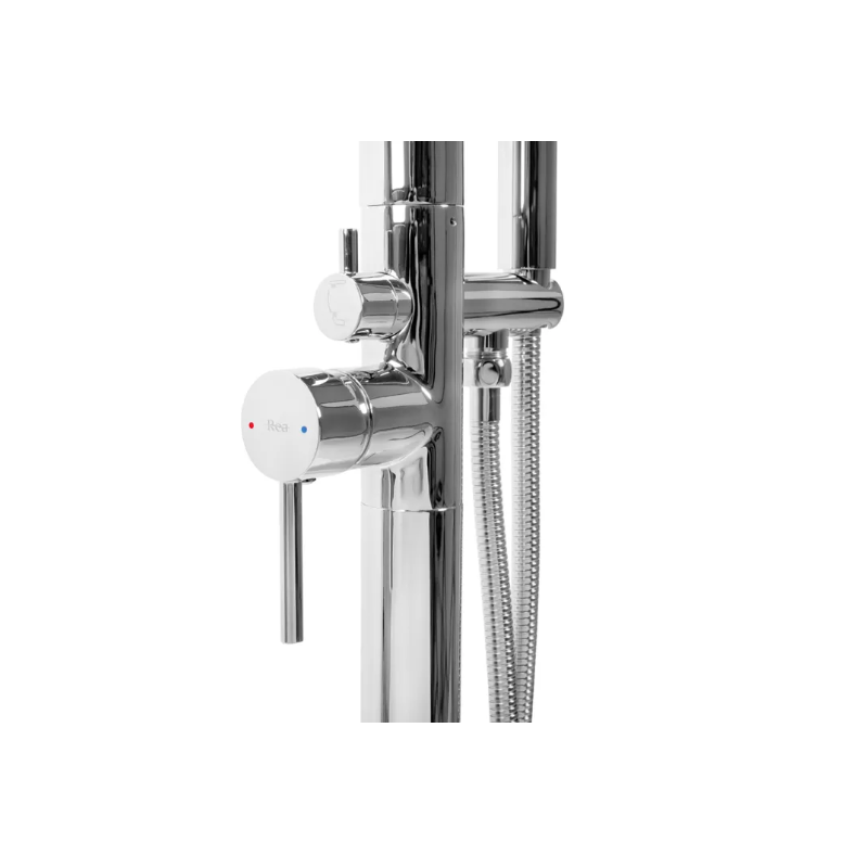 Rea bateria wannowa stojąca Flores chrom