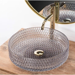 Rea umywalka nablatowa Cristal 39 Grey