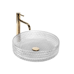 Rea umywalka nablatowa Cristal 39 transparent