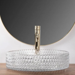 Rea umywalka nablatowa Cristal 39 transparent