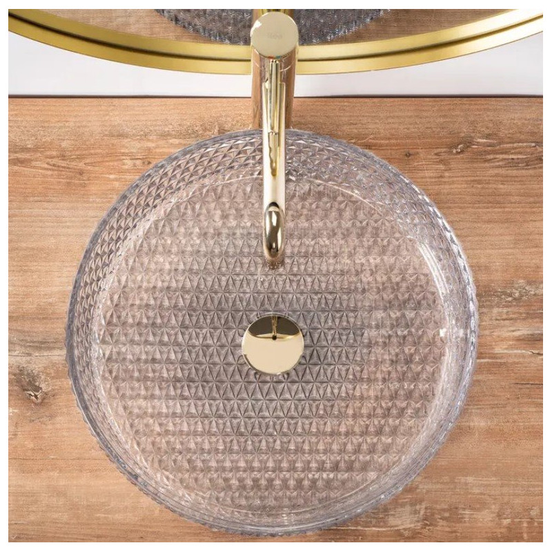 Rea umywalka nablatowa Cristal 39 transparent