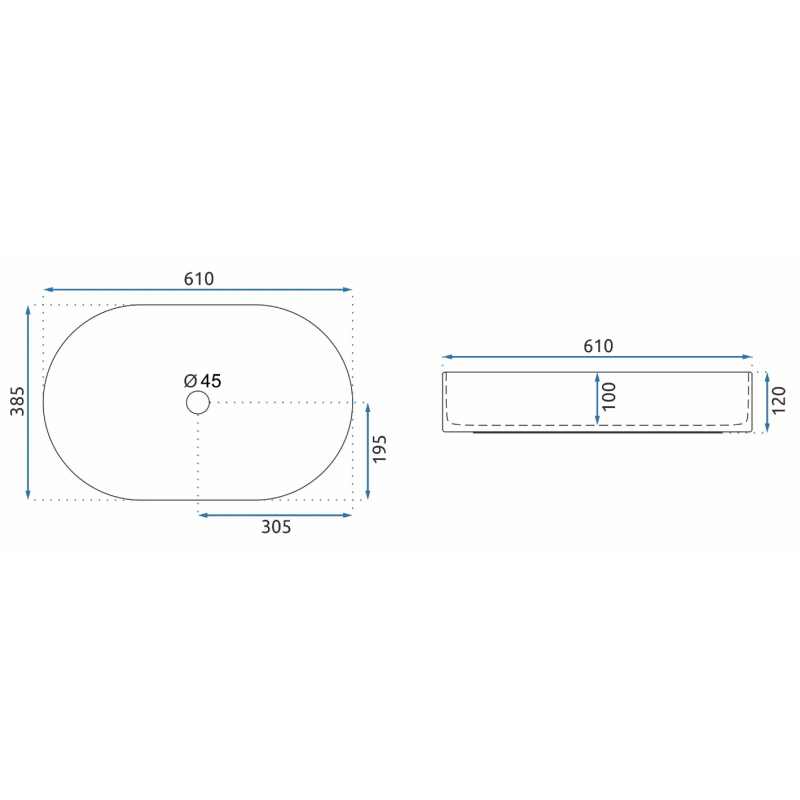Rea umywalka nablatowa Nadia 60 Sand