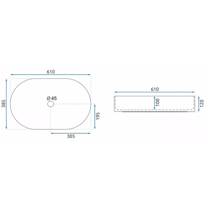 Rea umywalka nablatowa Nadia 60 Sand