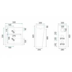 Rea umywalka wolnostojąca Kamila black