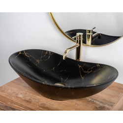 Rea umywalka nablatowa Royal black Marble Matt