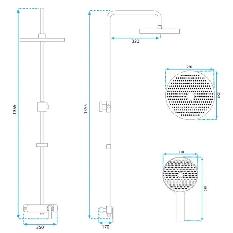 Rea zestaw natryskowy Rebel chrom