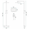 Rea zestaw natryskowy z termostatem Tom złoty szczotkowany