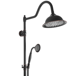 Rea zestaw natryskowy Bergamo czarny Przecierany