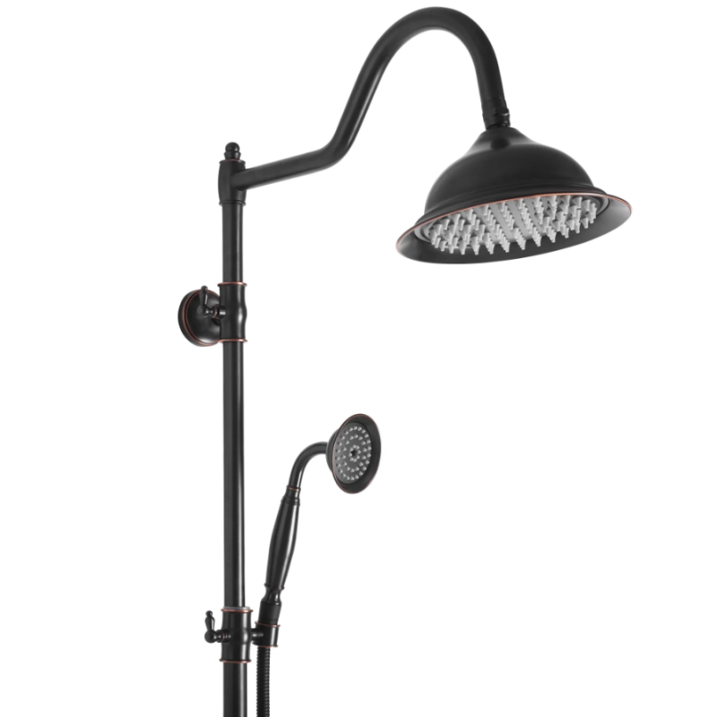 Rea zestaw natryskowy Bergamo czarny Przecierany