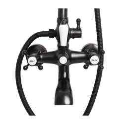 Rea zestaw natryskowy Bergamo czarny Przecierany