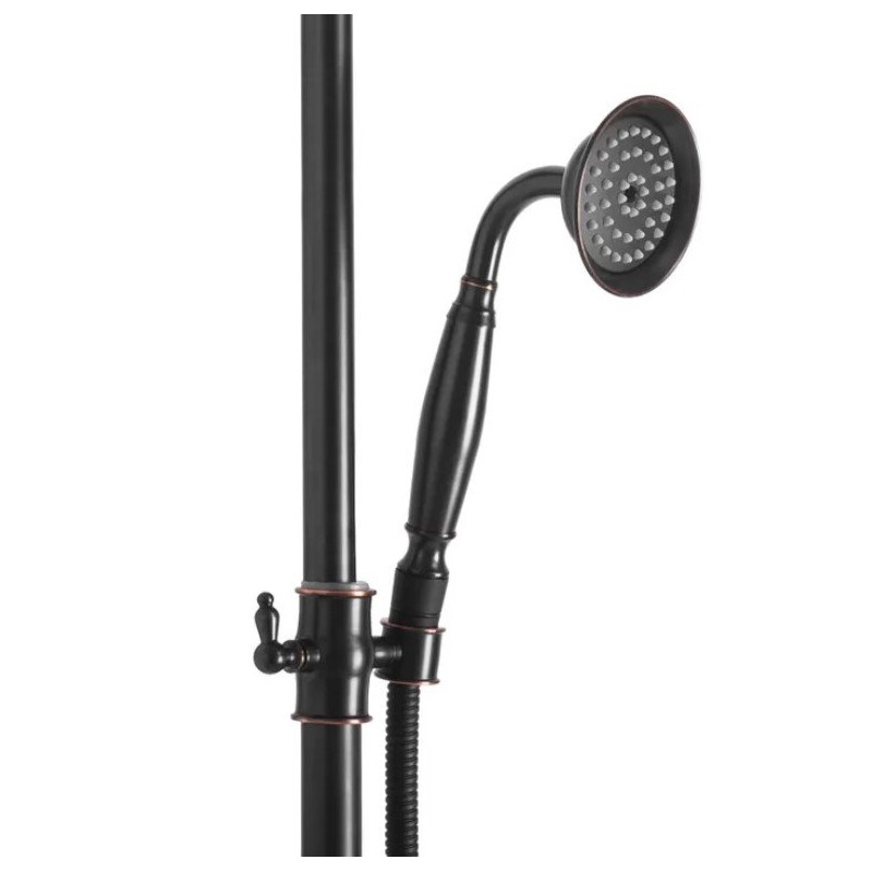 Rea zestaw natryskowy Bergamo czarny Przecierany