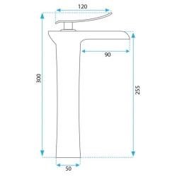 Rea Bateria Umywalkowa Wysoka Laguna Antyczne złoto