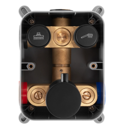 Rea zestaw natryskowy podtynkowy z termostatem złoty Lungo