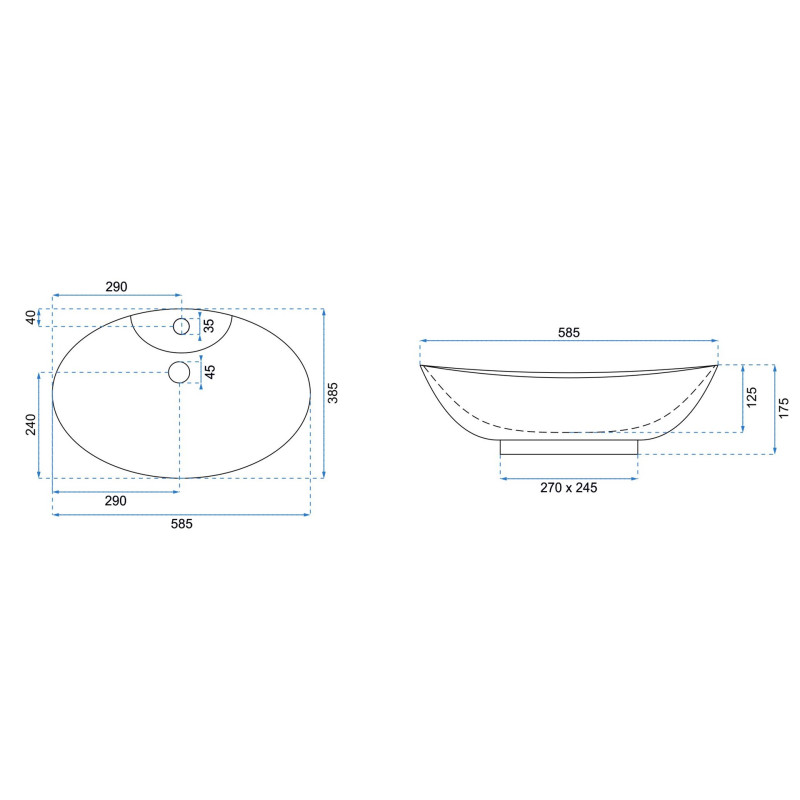 Rea umywalka nablatowa Rosa-2 /Small/