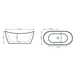 Rea wanna wolnostojąca 170 Ferrano