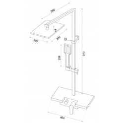 Rea zestaw natryskowy Lucas chrom