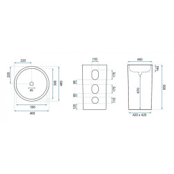 Rea umywalka wolnostojąca Estera