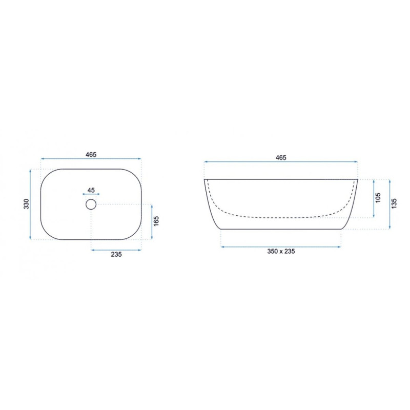 Rea umywalka nablatowa Belinda