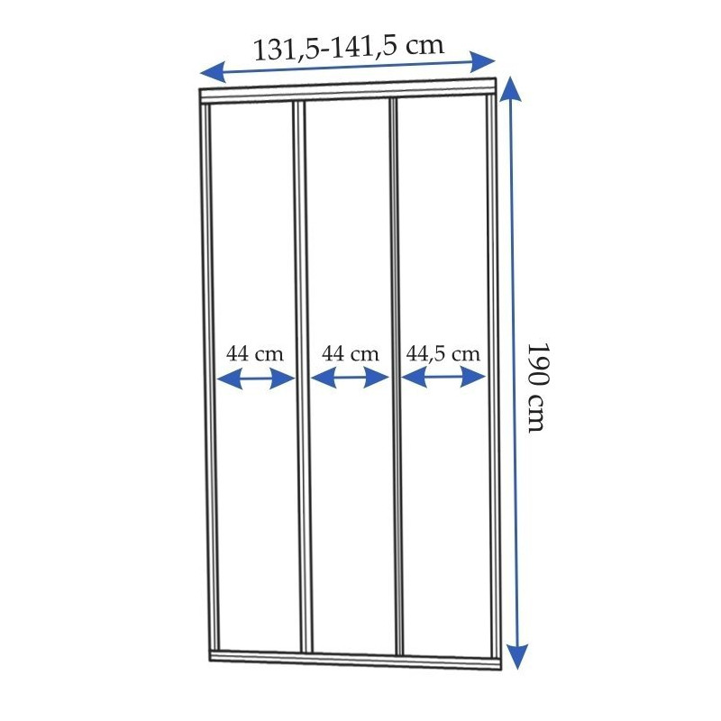 Rea drzwi prysznicowe 130x190 Alex chrom