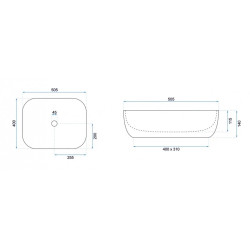 Rea umywalka nablatowa Mona